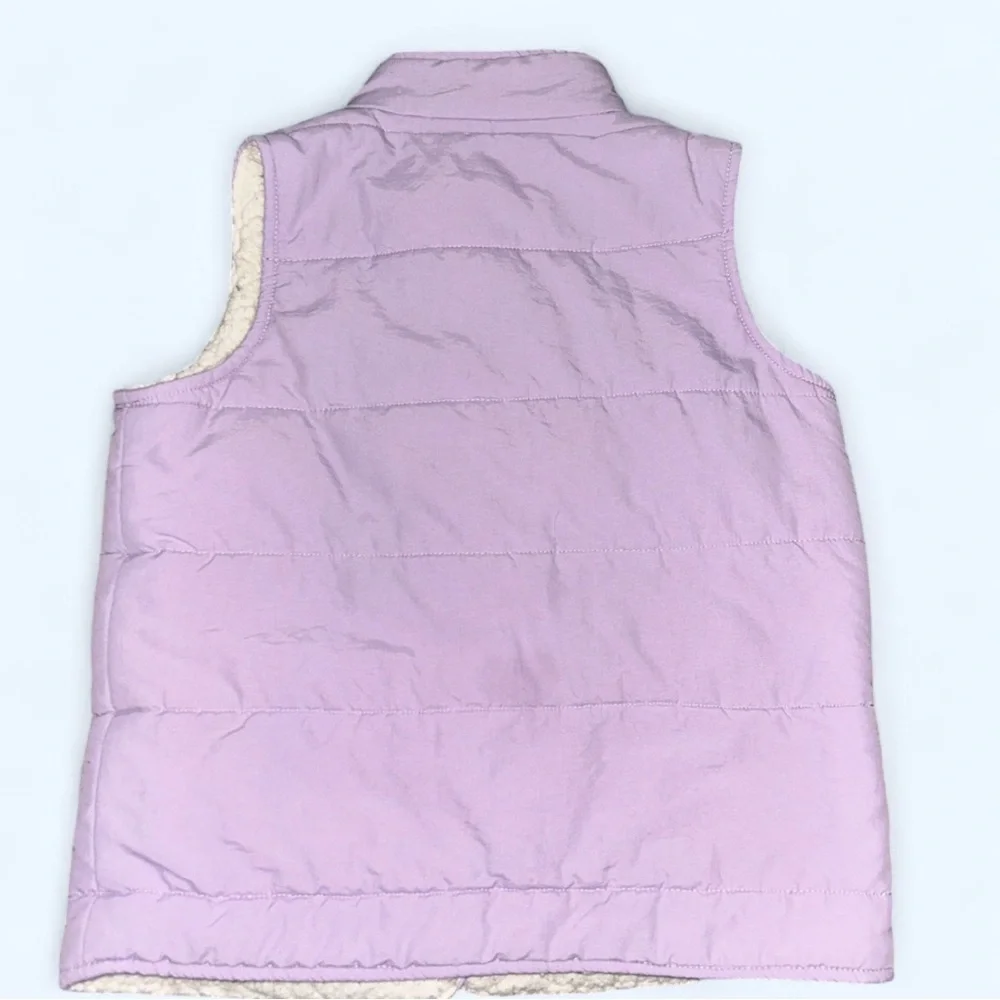 Lavender Puffer Vest with Heart Pockets
